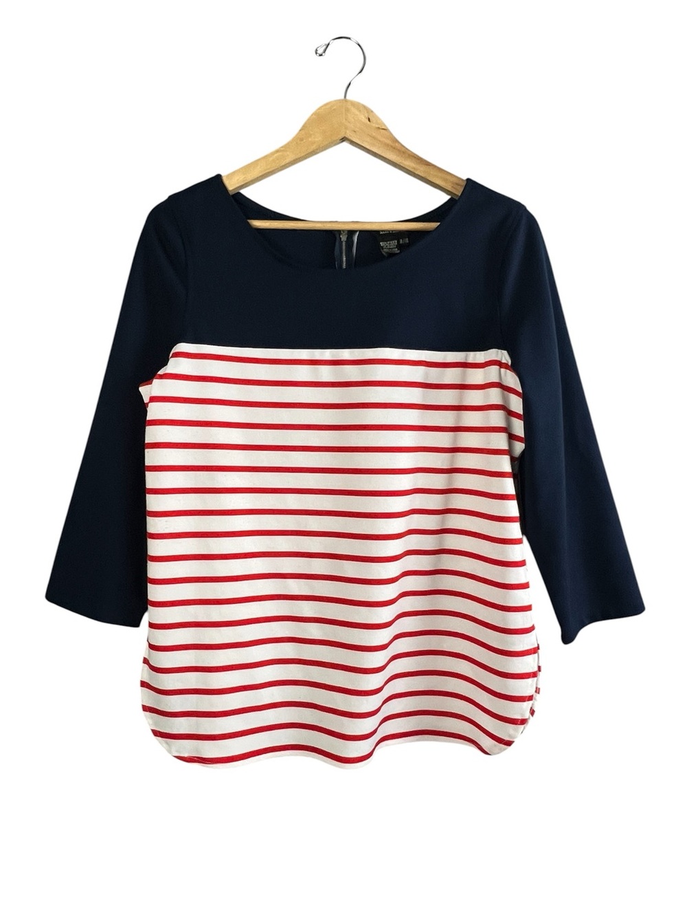 Jules & Leopold Red White & Blue Long Sleeve Knit Top July 4th Size XL